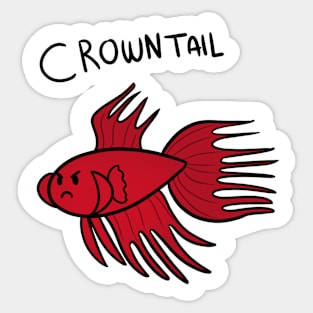 red crowntail betta Sticker